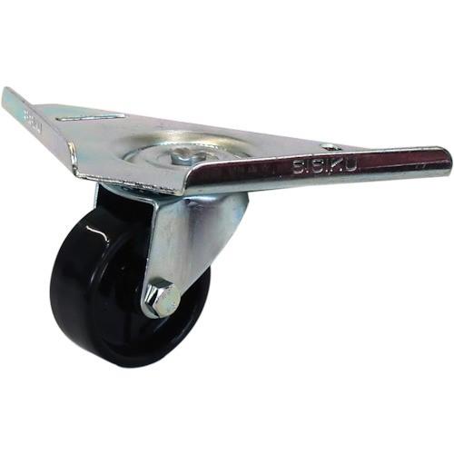 シシク コーナーキャスター ナイロン車輪 75径 ユニクロメッキ CC-75U-BN