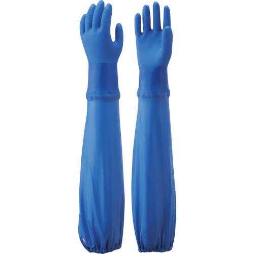 ショーワ 腕カバー付手袋 No695腕カバー付耐油ビニローブ ブルー Mサイズ NO695-M