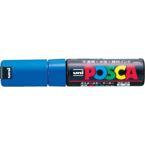 uni 水性顔料マーカー ポスカ 太字角芯 青 PC8K.33