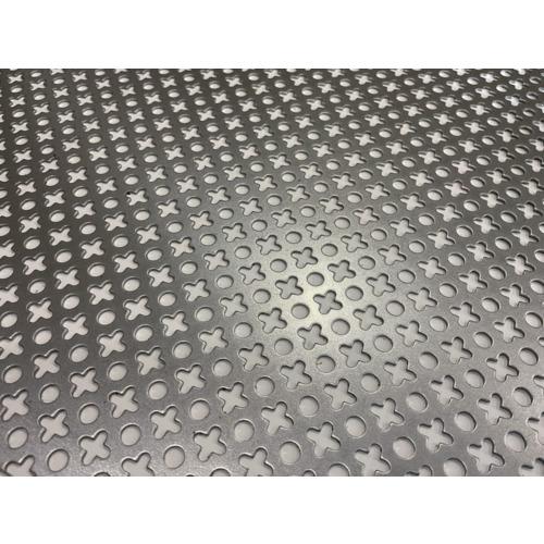 TRUSCO 鉄パンチングメタル1.0t 〇+ 450X450 SPCC1-450X450