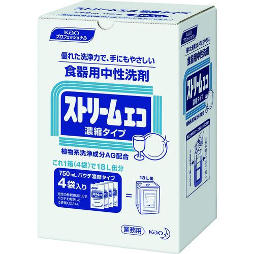 Kao 食器洗剤 業務用ストリームエコ 750ml×4袋入り 505798