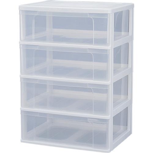 (運賃見積り)(直送品)IRIS 223964 ワイドチェスト N-654 ホワイト/クリア N-6...