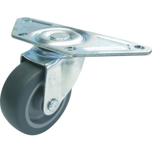 ユーエイ プレート式 自在 キャスター エラストマー 車輪径75mm Sタイプ SGC型 取付寸法1...