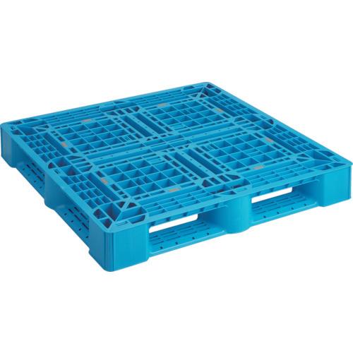 (運賃見積り)(直送品)TRUSCO 樹脂パレット 片面4方差 1100X1100 青 SLA-11...
