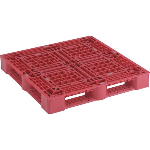 (運賃見積り)(直送品)TRUSCO 樹脂パレット 片面4方差 1100X1100 赤 SLA-11...