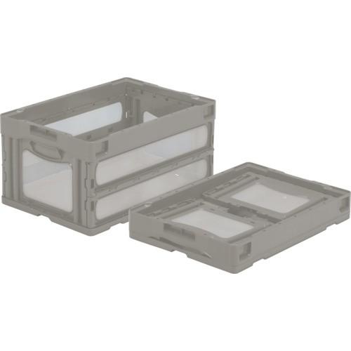 (送料別途)(直送品)サンコー 折りたたみコンテナー 559040 マドコンOー40B ライトグレー...