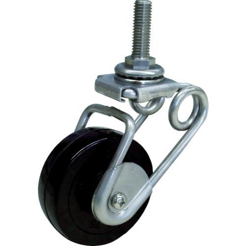 シシク 緩衝キャスター5 ステンレス製 自在 ネジ込み 50径 Rゴム車 SUSAJ-TS6-SJ-...