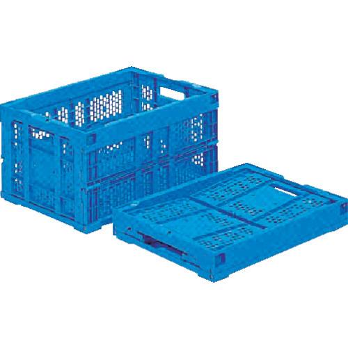 (運賃見積り)(直送品)サンコー 折りたたみコンテナー 550530 オリコン#40A(2)青底面突...