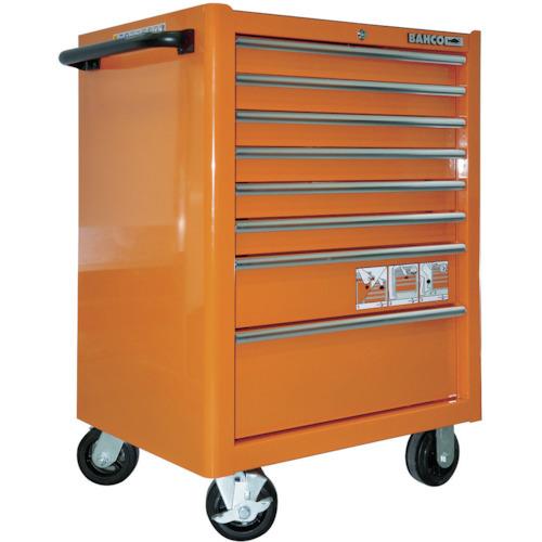 (直送品)バーコ 8段引き出し ロールキャブ バーコオレンジ ゴムマット仕様天板 K1475K8PS...