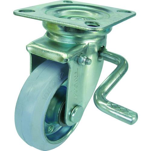 TRUSCO 耐油性ゴムキャスター 自在ダブルストッパー付Φ100 TYOJB-100A