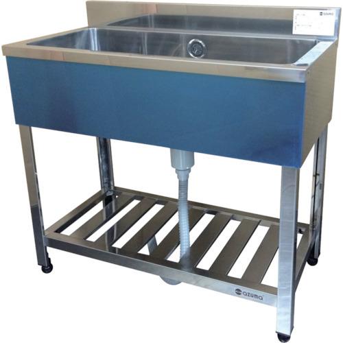 (送料別途)(直送品)アズマ 一槽シンク(ホース付) 750×450×800 KP1-750