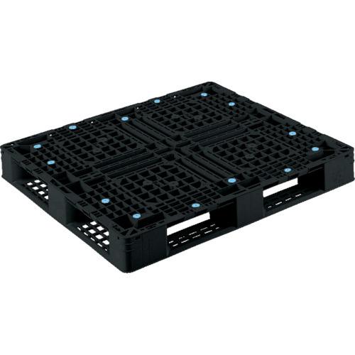 (送料別途)(直送品)サンコー リサイクルプラスチックパレット 810906 黒 SK-D4-097...