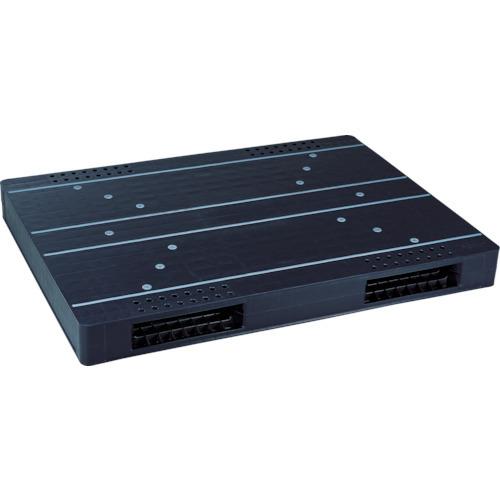 (送料別途)(直送品)リス リサイクルパレット 575445 両面二方差し自動倉庫対応 黒 JCK-...