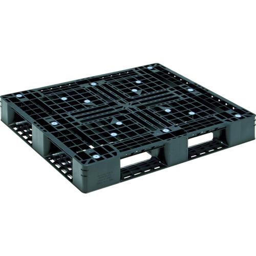 (送料別途)(直送品)サンコー リサイクルプラスチックパレット 812045 黒 SK-D4-101...