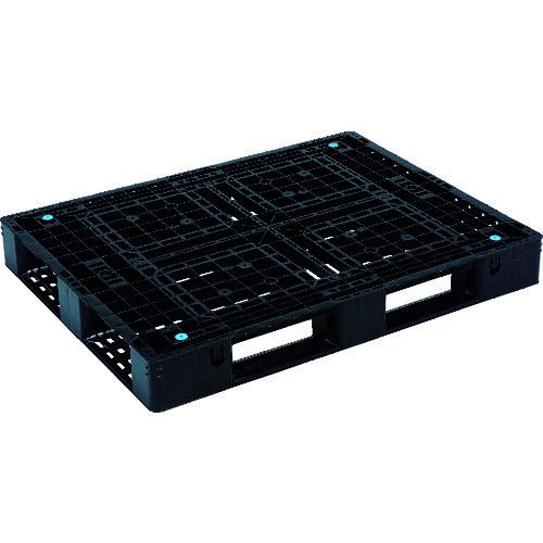 (送料別途)(直送品)サンコー リサイクルプラスチックパレット 805687 ブラック SK-D4-...