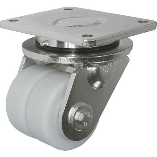 (送料別途)(直送品)シシク 低床重荷重用双輪キャスター 自在 100径 LSD-GSPO-100K