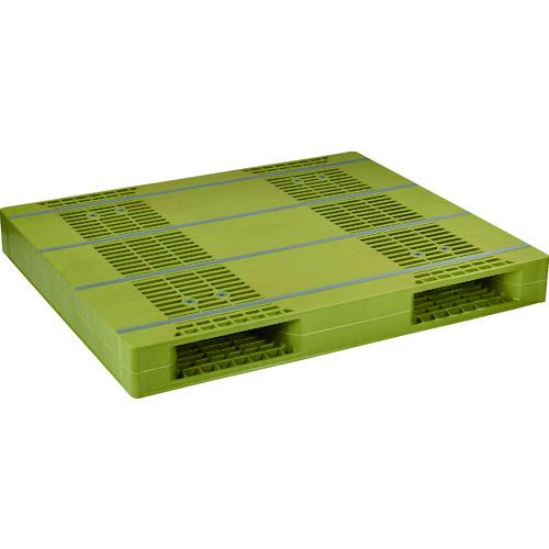 (直送品)NPC プラスチックパレットZR-110130E 両面ニ方差し ライトグリーン ZR-11...