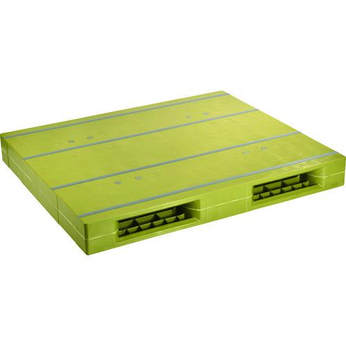 (直送品)NPC プラスチックパレットZR-1113E 両面ニ方差し ライトグリーン ZR-1113...