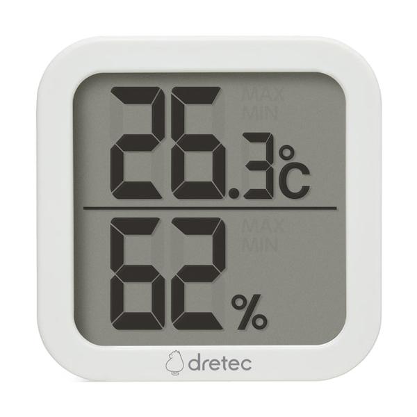 デジタル温湿度計 クラル ホワイト ホワイト dretec ドリテック O-414WT