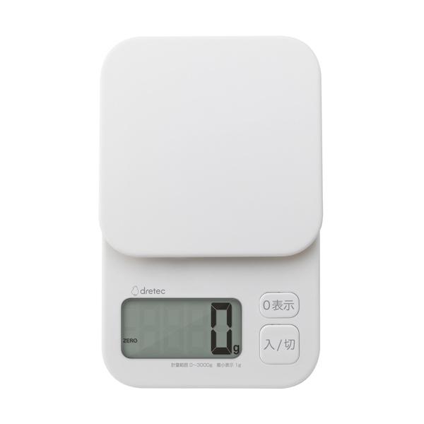 デジタルスケール トルテ 3kg ホワイト dretec ドリテック KS-832WT