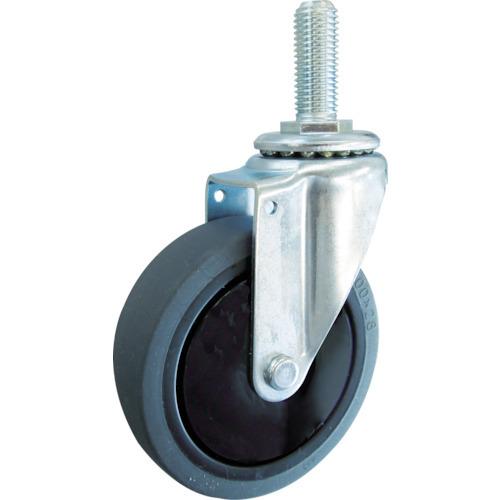 TRUSCO ねじ込み式静音エラストマーキャスター 自在 Φ100 TYST-100SEL