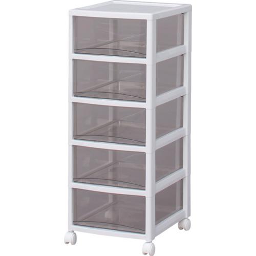 (運賃見積り)(直送品)IRIS 221249 スーパークリアチェスト ホワイト/クリアブラウン 5...