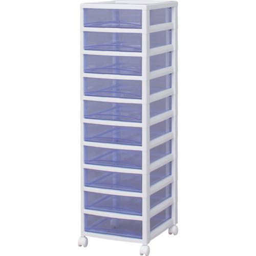 (運賃見積り)(直送品)IRIS 221273 スーパークリアチェスト ホワイト/クリアブルー 10...