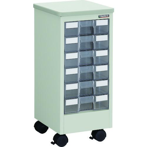 (送料別途)(直送品)TRUSCO デスクサイドワゴン 天板・引出し(1列6段)付き DSAW-16