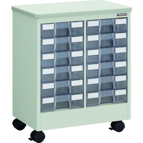(送料別途)(直送品)TRUSCO デスクサイドワゴン 天板・引出し(2列6段)付き DSAW-26