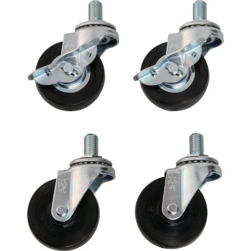 (運賃見積り)(直送品)TRUSCO 作業台キャスターセット Φ75ゴム車 EW-75C