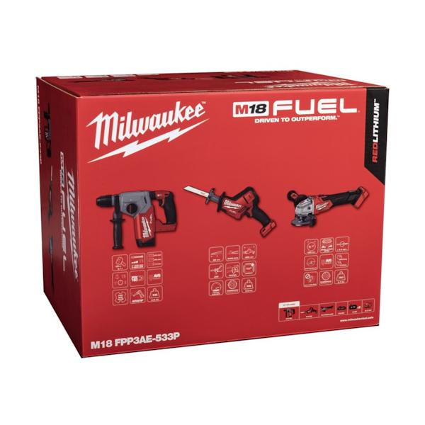 ミルウォーキー M18 FUEL パワーパック ハンマードリル コンパクトレシプロソー 100mm変...