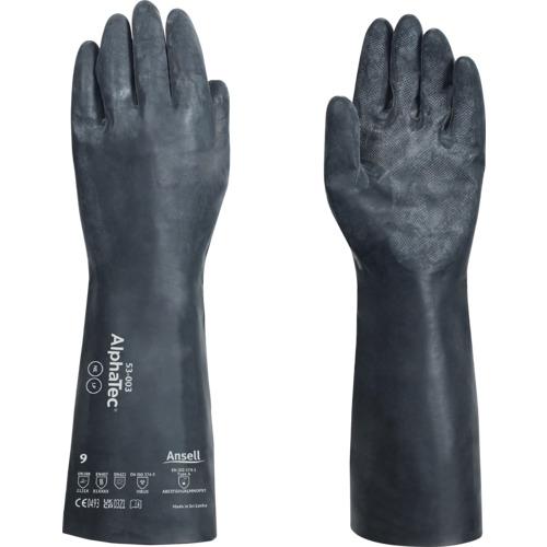 アンセル 化学防護手袋 アルファテック 53-003 Lサイズ ブラック 53-003-9