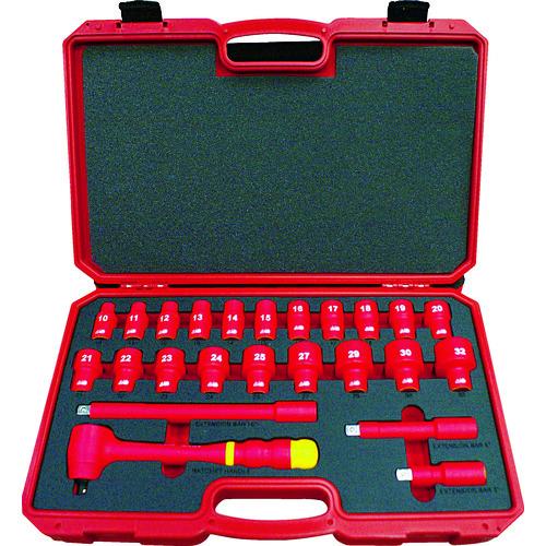 TRUSCO 絶縁ソケットレンチセット(6角タイプ)差込角12.7mm TZSW4-24S