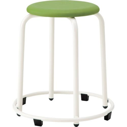 (送料別途)(直送品)アイリスチトセ 丸スツールステップ付 高さ460mm グリーン CRS-46P...