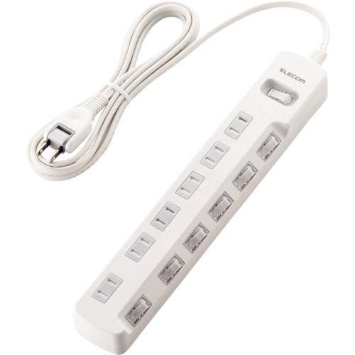 エレコム 一括&amp;個別スイッチ付 雷ガードタップ T-K8A-2625WH