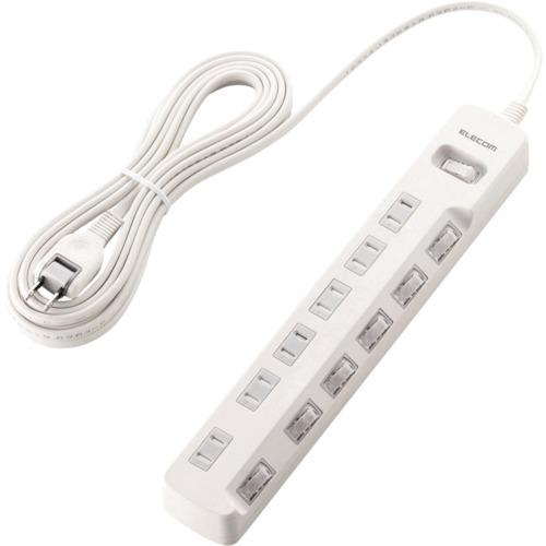 エレコム 一括&amp;個別スイッチ付 雷ガードタップ T-K8A-2650WH