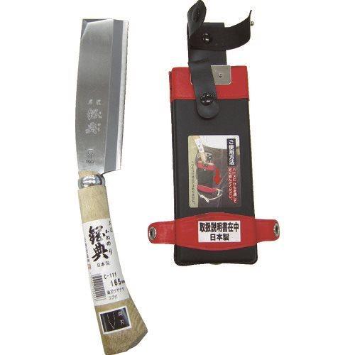 鋼典 両刃サヤナタ コブ付柄 木鞘完全包装 C-111