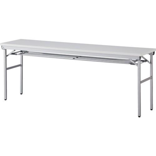 (送料別途)(直送品)アイリスチトセ 折畳みテーブル ワイドタイプ 棚付 奥行450mm ホワイト ...