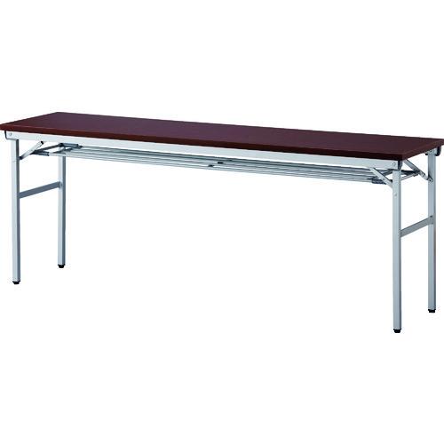 (送料別途)(直送品)アイリスチトセ 折畳みテーブル ワイドタイプ 棚付 奥行450mm ローズ O...