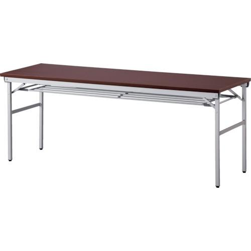 (送料別途)(直送品)アイリスチトセ 折畳みテーブル ワイドタイプ 棚付 奥行600mm ローズ O...
