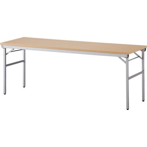 (送料別途)(直送品)アイリスチトセ 折畳みテーブル ワイドタイプ 棚無 奥行600mm ナチュラル...