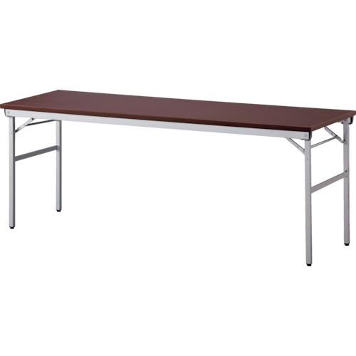 (送料別途)(直送品)アイリスチトセ 折畳みテーブル ワイドタイプ 棚無 奥行600mm ローズ O...