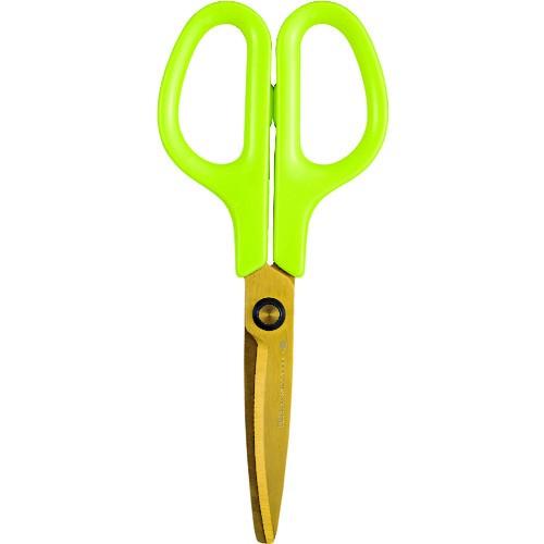 PLUS 34555)ハサミ フィットカットカーブ 洗えるチタン アップルグリーン SC-175ST...