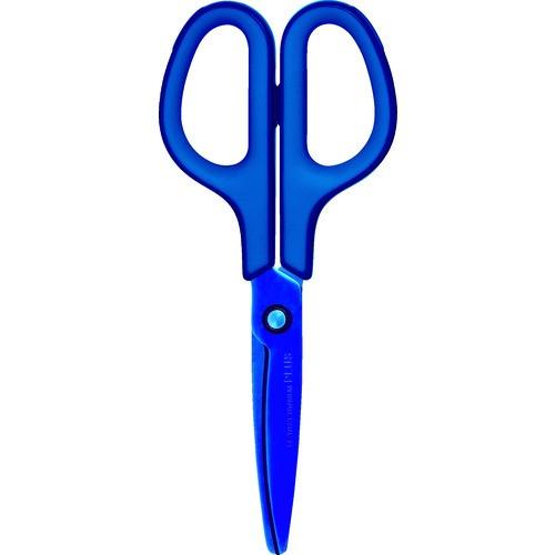 PLUS 34518)ハサミ フィットカットカーブ チタンコート 左右対称グリップ チタンブルー S...