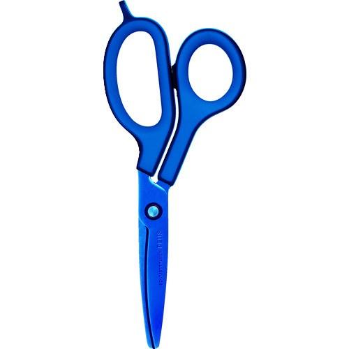 PLUS 34526)ハサミ フィットカットカーブ チタンコート 左右非対称グリップ チタンブルー ...