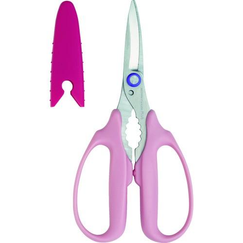 PLUS 34632)ハサミ フィットカットカーブ 万能タイプ ピンク SC-175PM P