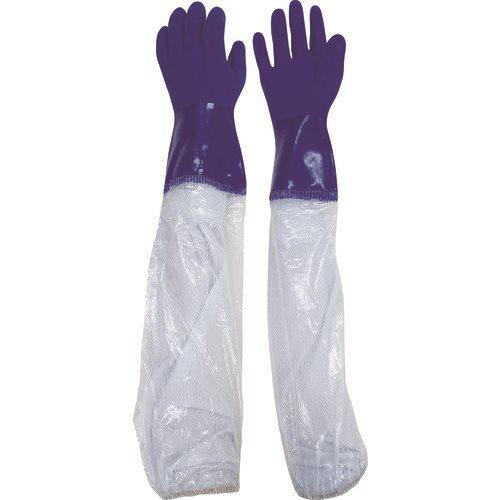 ビニスター 腕カバー付手袋 耐油 M 657-M