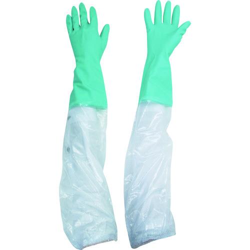 ビニスター 腕カバー付手袋 フルールあつ手 グリーン M 721-G-M