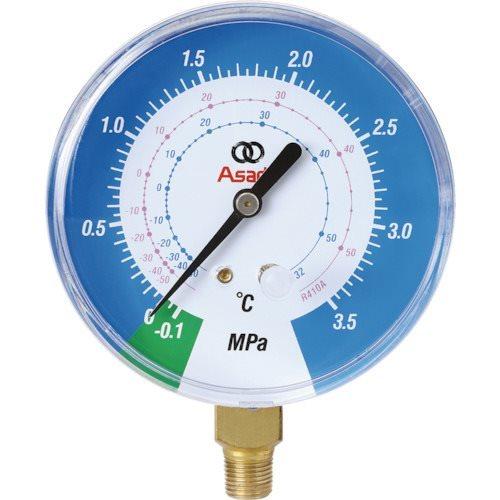 アサダ R410A用低圧連成計φ80mm AI126