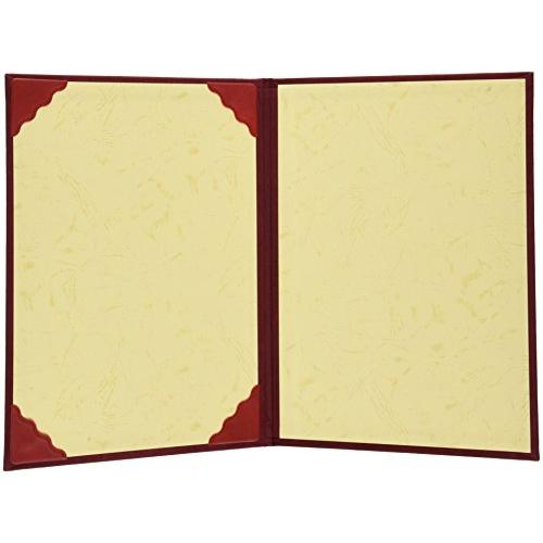 ナカバヤシ 額縁 証書ファイル 賞状ホルダー 二つ折り スエード調布クロス B5判 FSS-B5-R